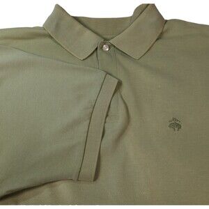 Vtg Brooks Brothers Golf Polo Shirt Mens Size Large Green 100% Soft Pima Cotton